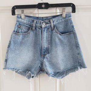 J. GALT High Rise Light Wash Cut Off  Short,  S